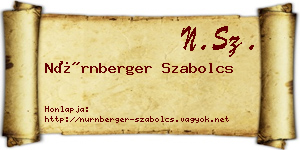 Nürnberger Szabolcs névjegykártya
